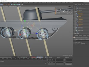 dynamic animation tank 3D Модель