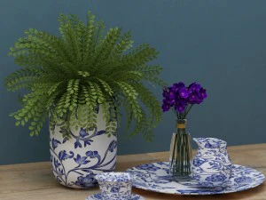 blue and white porcelain 3D Model