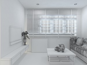 simple living 3D Модель