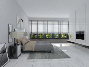 침실과 공부 공간 3D 모델