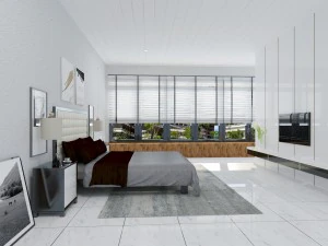 bedroom and study area 3D Model