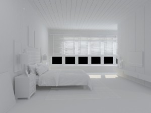 bedroom and study area Model 3D