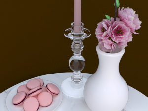 macaron tea set 3D Model