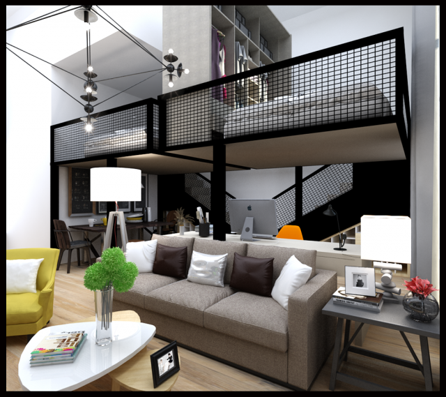 condo living 3D Model .c4d .max .obj .3ds .fbx .stl .blend 