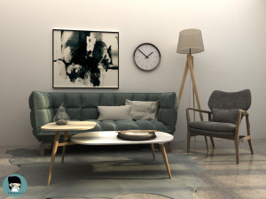 living Modelo 3D