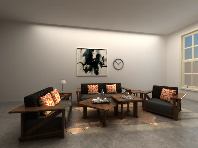 sofa set 3D Model .c4d .max .obj .3ds .fbx .stl .blend 