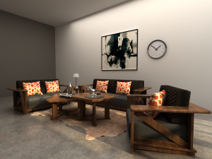 sofa set 3D-Modell