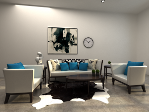 living sofa set Modelo 3D
