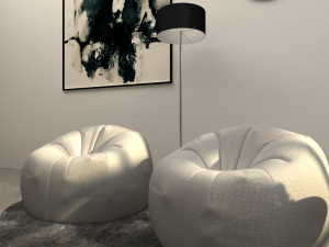 living sofa Modelo 3D