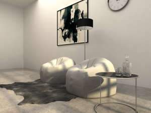 living sofa Modelo 3D