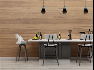 black and white morden wine bar minimalist table dining 3D Model