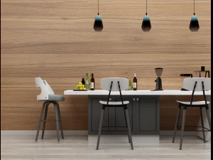 black and white morden wine bar minimalist table dining 3D Model