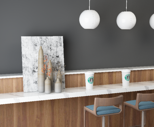 wood simple morden or minimalist table wine dining wood floor long table starbucks 3D Model .c4d .max .obj .3ds .fbx .stl .blend 
