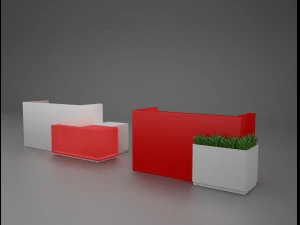 dois balc&otilde;es de recep&ccedil;&atilde;o Modelo 3D