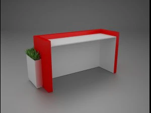 two reseption desks 3D Model