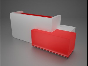 two reseption desks Model 3D