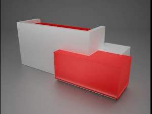 two reseption desks 3D Model