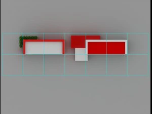 two reseption desks 3D Model