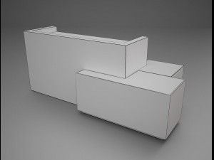 two reseption desks Model 3D