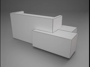 two reseption desks 3D Model