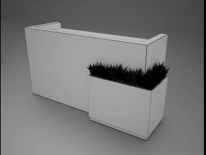 two reseption desks 3D Model