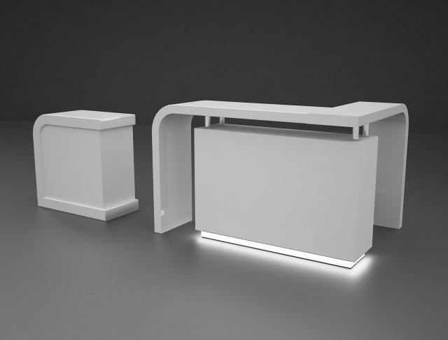 two reseption desks 3D 모델 .c4d .max .obj .3ds .fbx .stl .blend