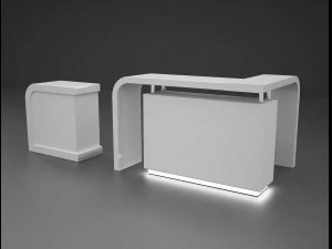 dois balc&otilde;es de recep&ccedil;&atilde;o Modelo 3D