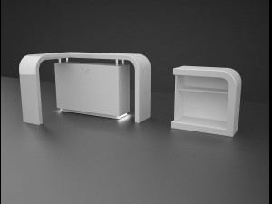 two reseption desks 3D 모델