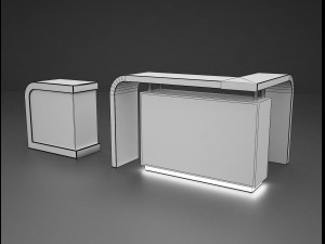 two reseption desks 3D 모델