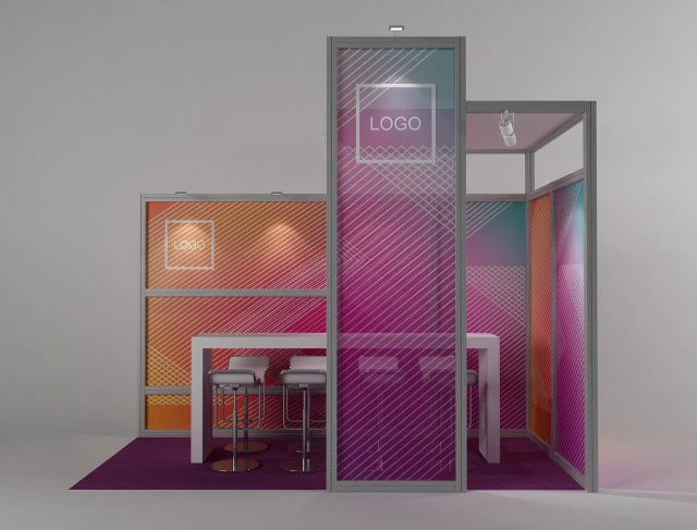 exhibition stand octanorm maxima 3D Model .c4d .max .obj .3ds .fbx .stl .blend 