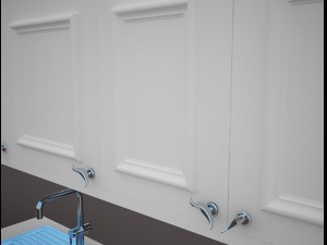white kitchen 3D 模型