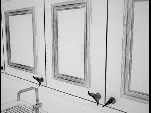 white kitchen 3D 模型