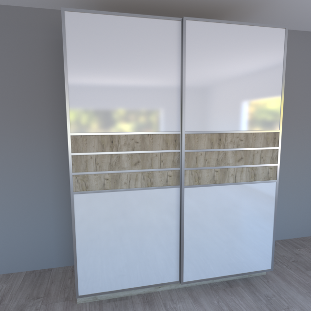 wardrobe with two sliding doors Modelo 3D .c4d .max .obj .3ds .fbx .stl .blend 
