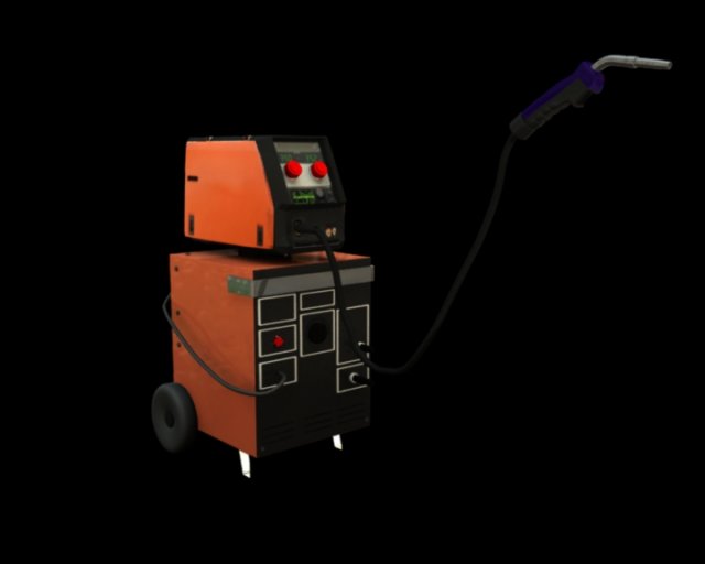 migweldingmachinefullset Model 3D .c4d .max .obj .3ds .fbx .stl .blend 