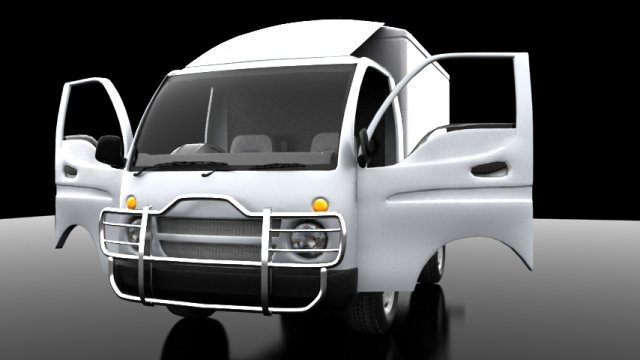mini truck Model 3D .c4d .max .obj .3ds .fbx .stl .blend 