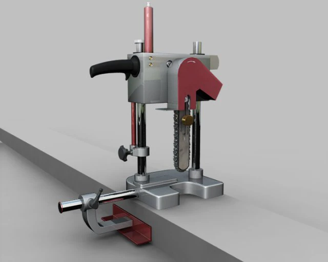 chain morticing machine 3D Model .c4d .max .obj .3ds .fbx .stl .blend 