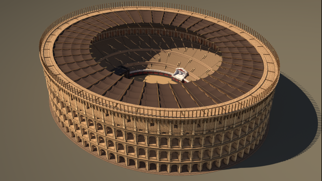 roman colosseum reconstruction Model 3D .c4d .max .obj .3ds .fbx .stl .blend 