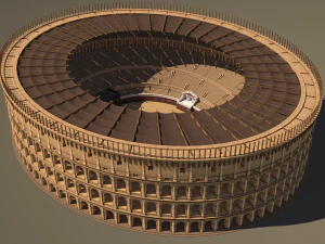rekonstruksi colosseum Romawi Model 3D