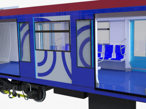moscow metro train 3D 모델