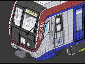 moscow metro train 3D 모델