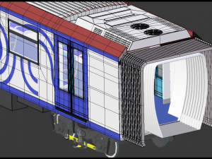moscow metro train 3D 모델