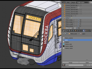 moscow metro train 3D 모델
