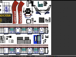 moscow metro train 3D 모델