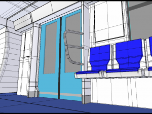 moscow metro train 3D 모델