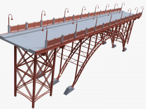 steel bridge 3D 모델