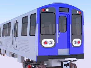 Chicago metro train 3D-Modell