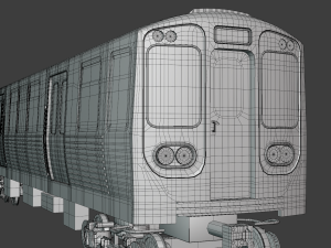 Chicago metro train Model 3D