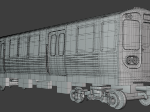 Chicago metro train Model 3D
