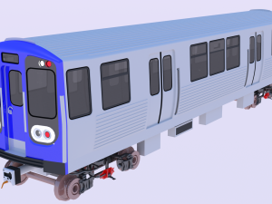 Chicago metro train Model 3D