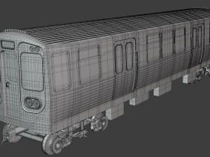 Chicago metro train Model 3D